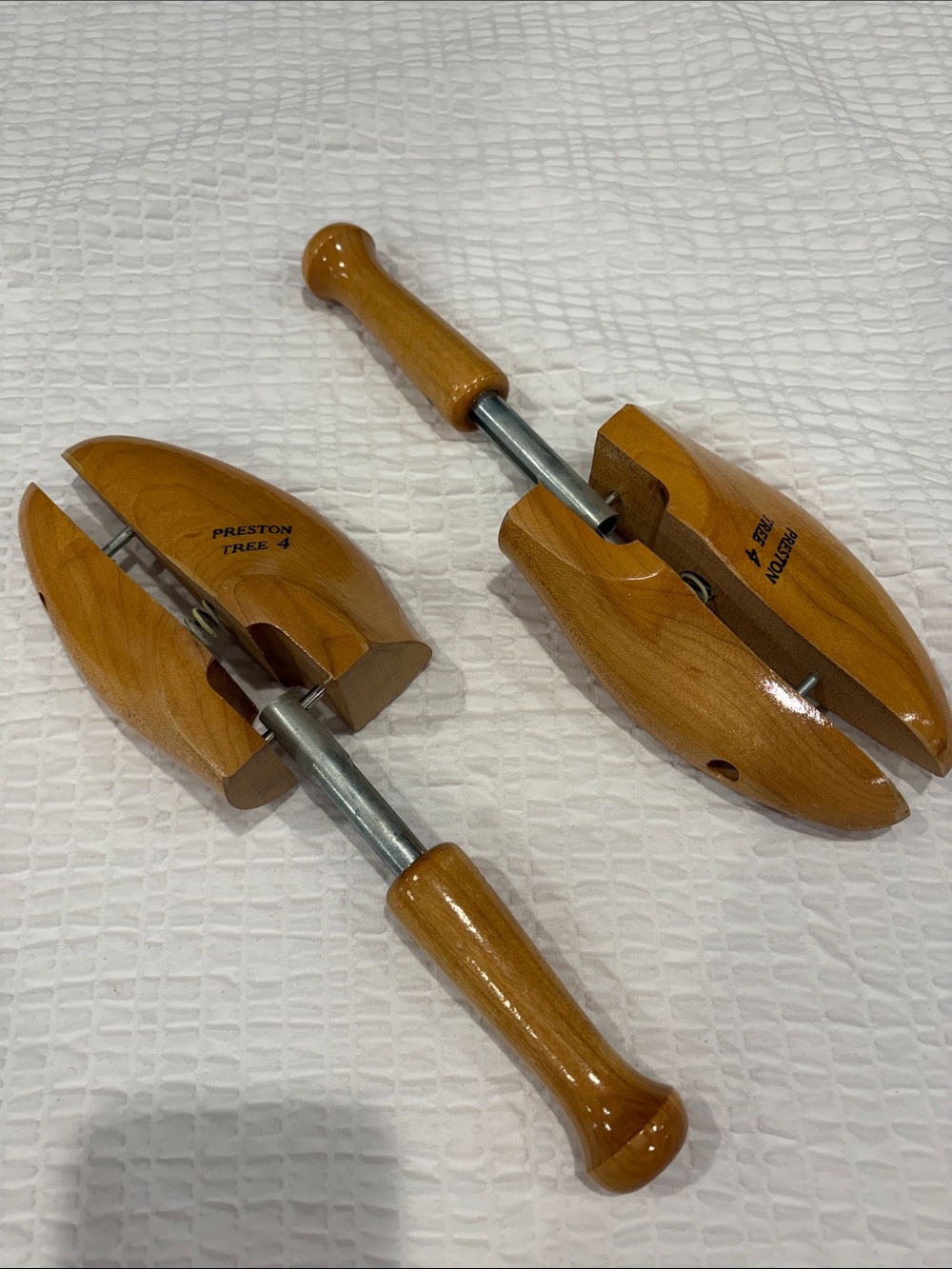 Preston Tree  4 Wooden Shoe Stretchers in Honey Brown
